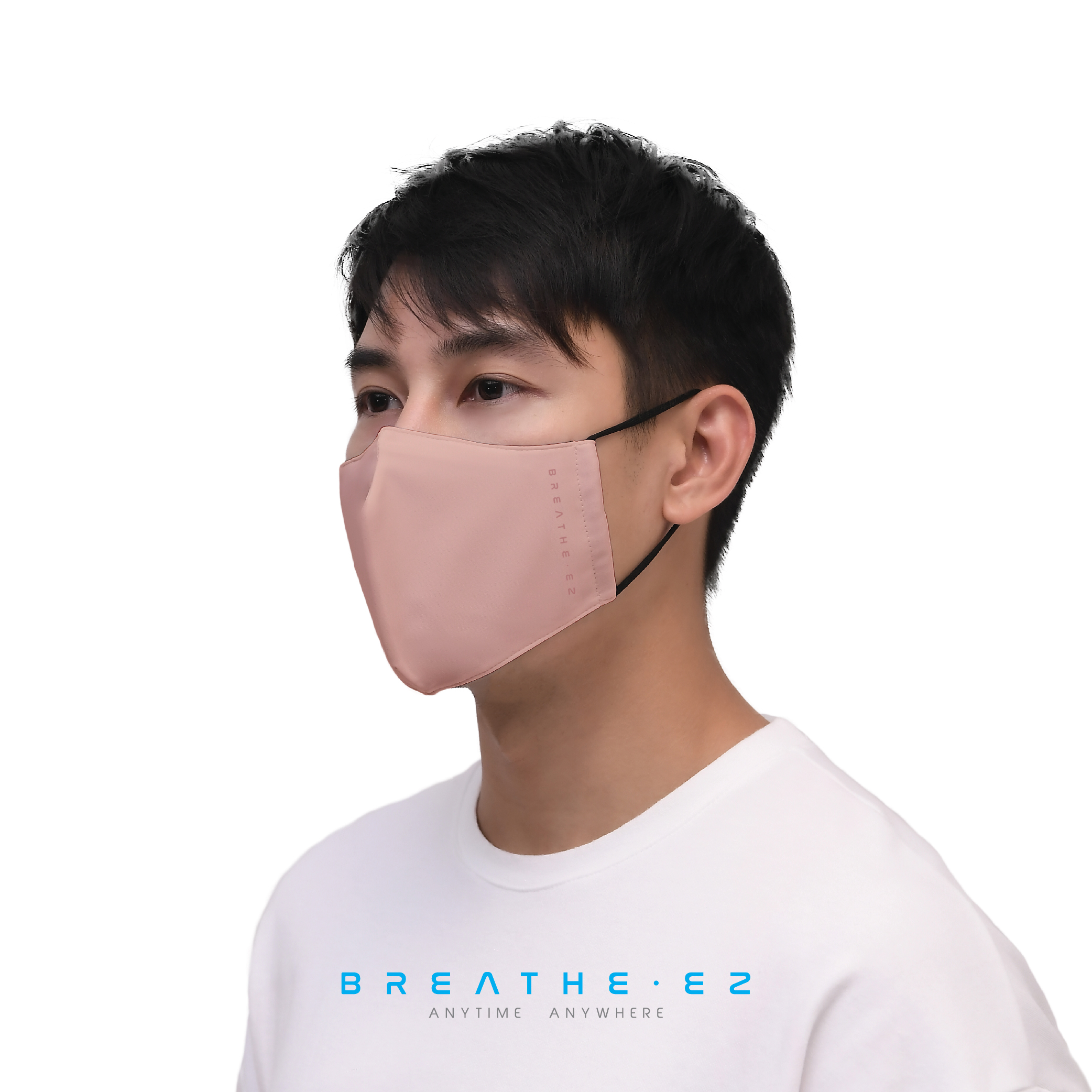 BREATHE EZ หน้ากาก BREATHE EZ รุ่นสายคล้องหู สีแชมเปญพิ้งค์ ไซส์ M